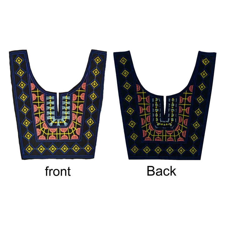 Round shape embroidery neckline