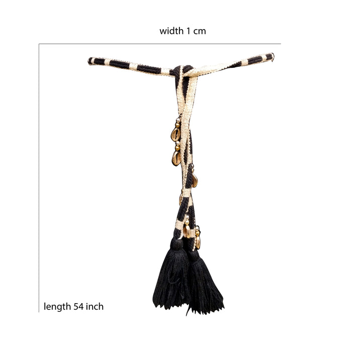 Dual tone tassel belt with cord