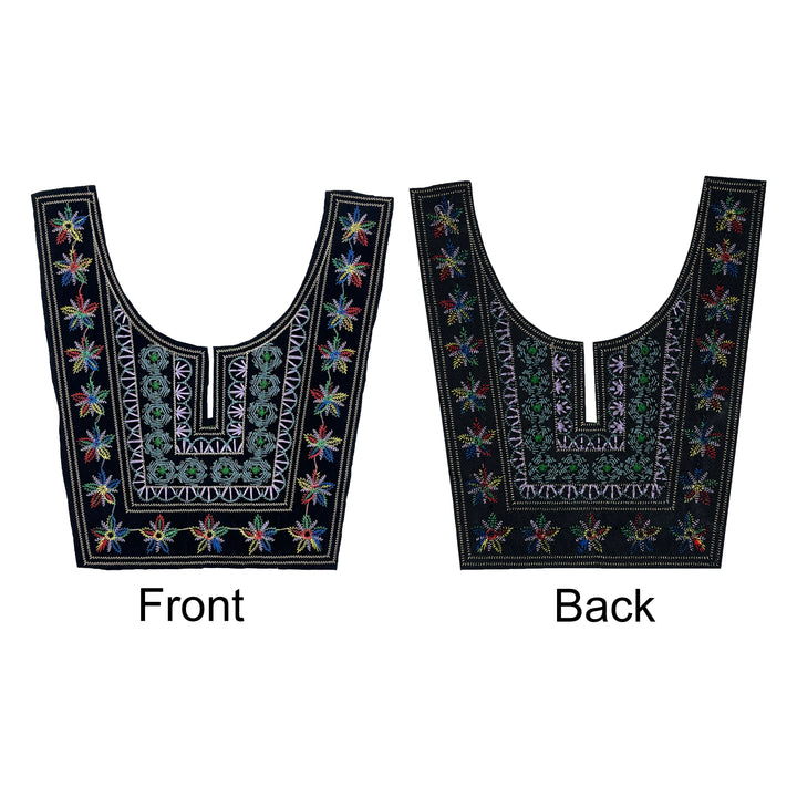 Ethnic style embroidery neckline