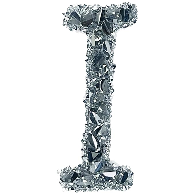 Letter O White Sparkling Rhinestone Patch