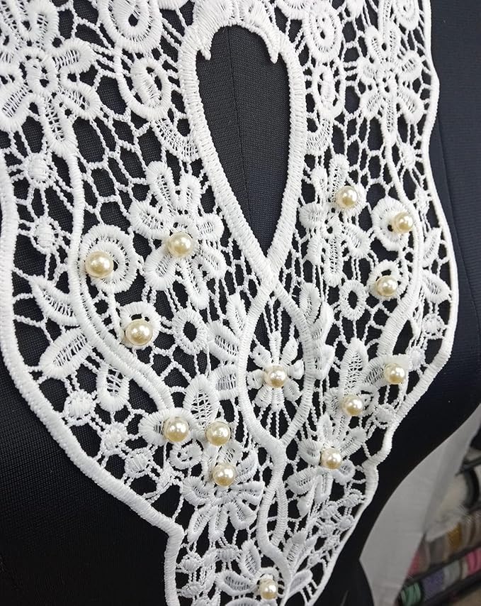 Baroque Floral Lace Neckline