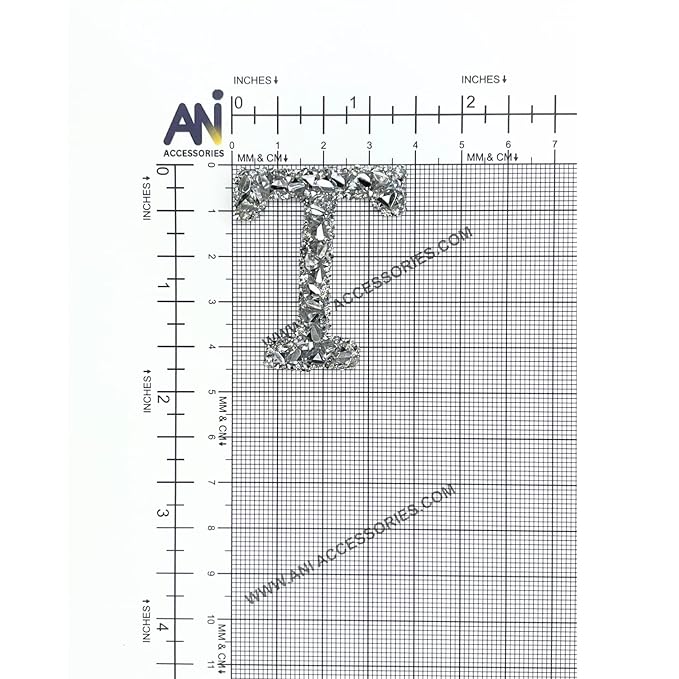 Letter O White Sparkling Rhinestone Patch