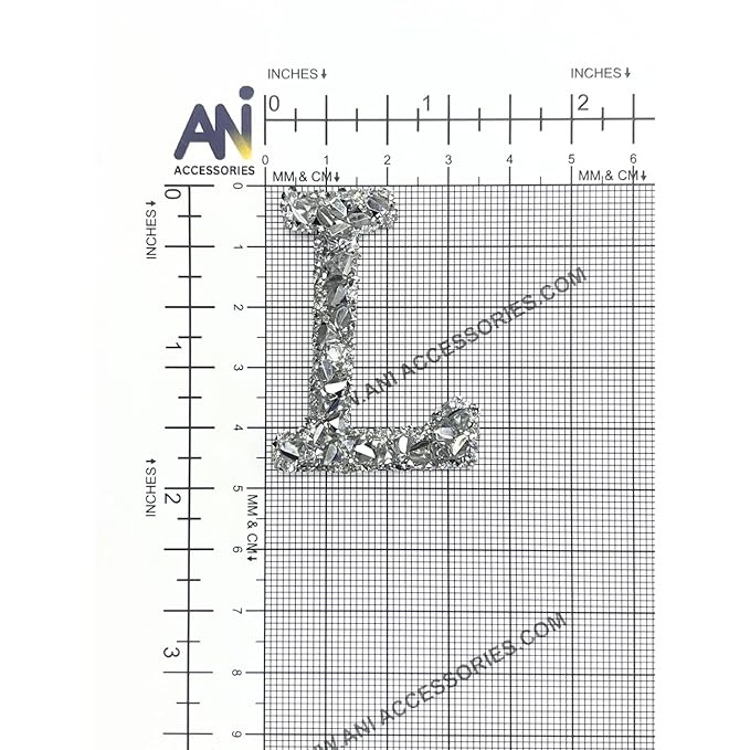 Letter B White Sparkling Rhinestone Patch