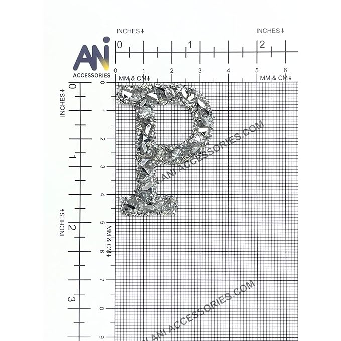 Letter O White Sparkling Rhinestone Patch