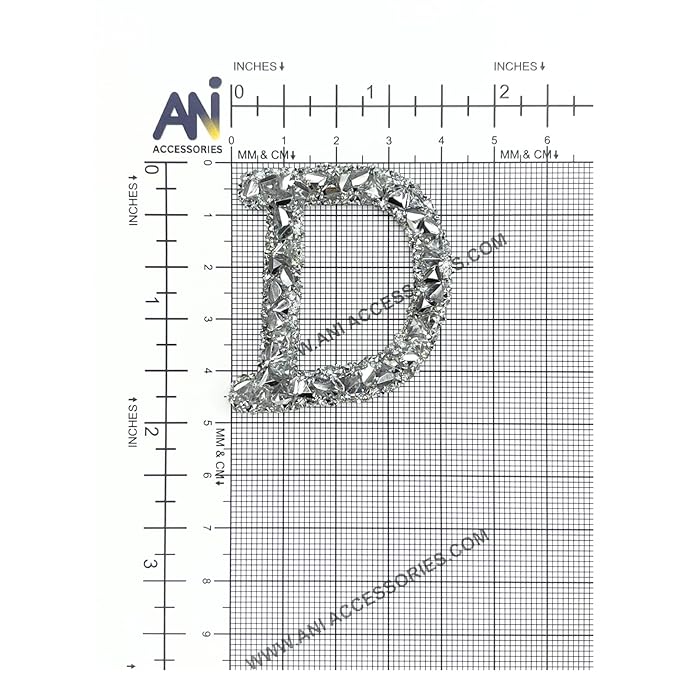 Letter B White Sparkling Rhinestone Patch