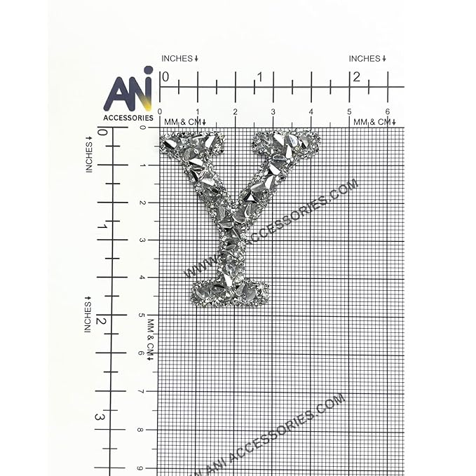 Letter B White Sparkling Rhinestone Patch