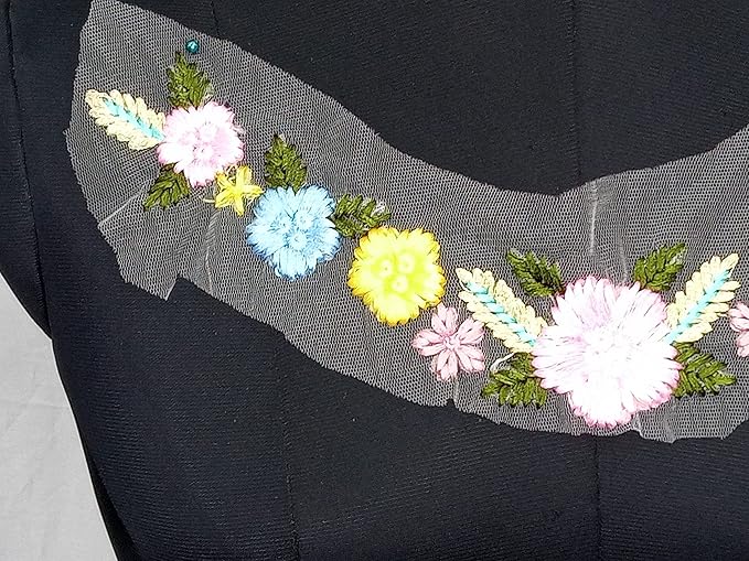 Detailed Floral Embroidered Colorful Patch
