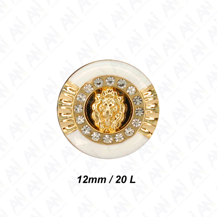 Lion Rhinestone Shirt Buttons