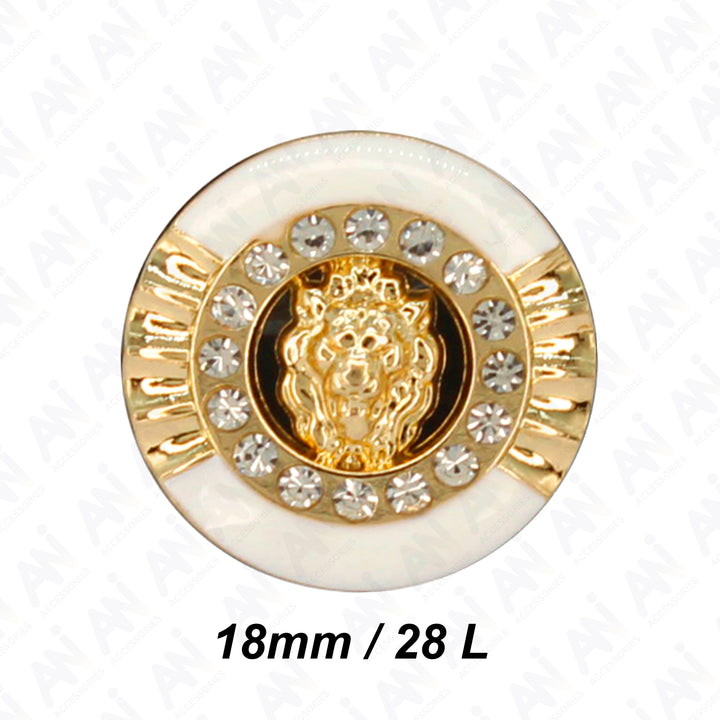 Lion Rhinestone Shirt Buttons