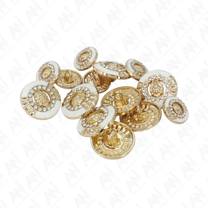 Lion Rhinestone Shirt Buttons
