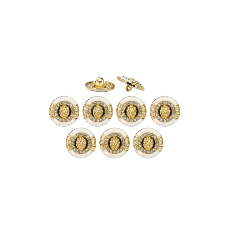 Lion Rhinestone Shirt Buttons