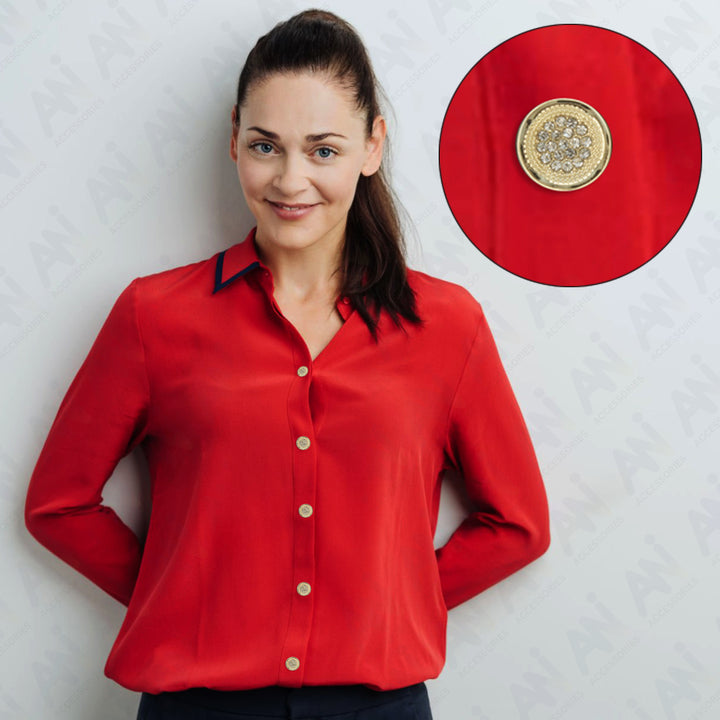 Luxurious Diamond Metal Buttons