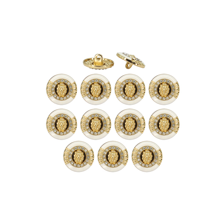 Lion Rhinestone Shirt Buttons