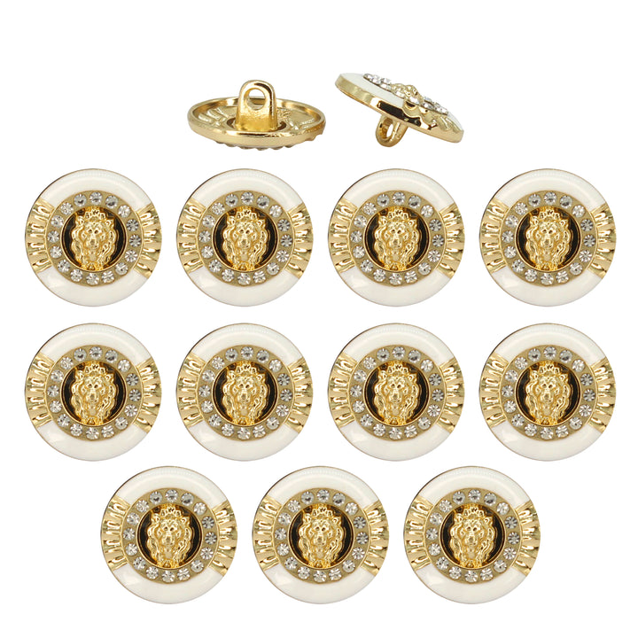 Lion Rhinestone Shirt Buttons