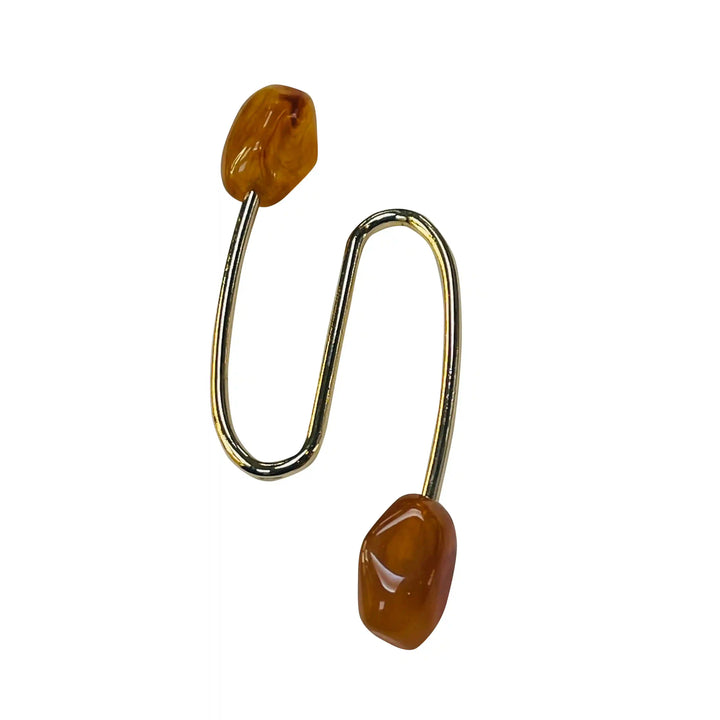 Buy Now Ani Accessories S-Shaped Buckle with Amber Accents Design  in a white background.