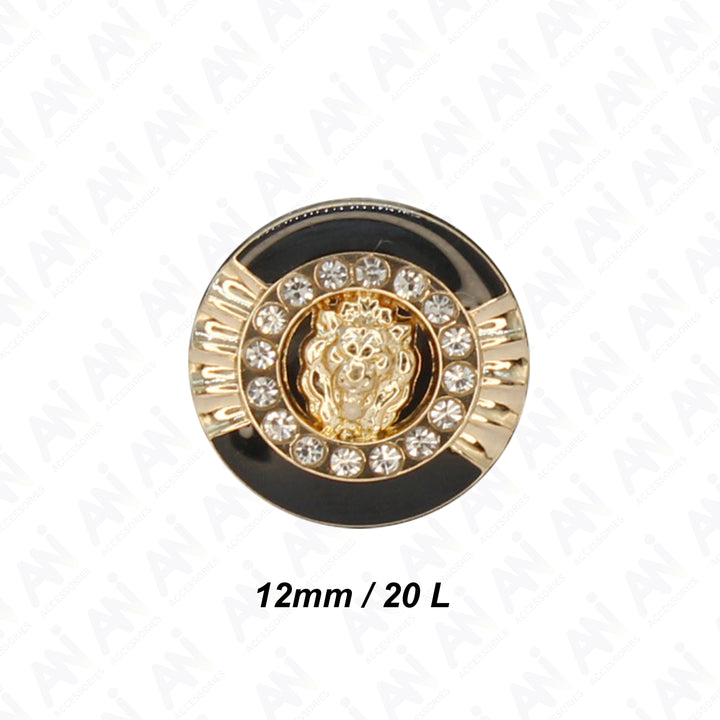 Lion Rhinestone Shirt Buttons