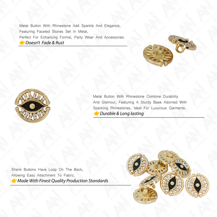 Blessing Evil Eye Design Button