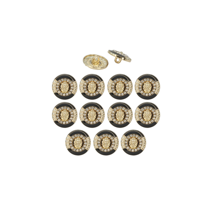 Lion Rhinestone Shirt Buttons