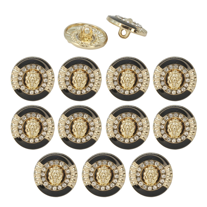 Lion Rhinestone Shirt Buttons