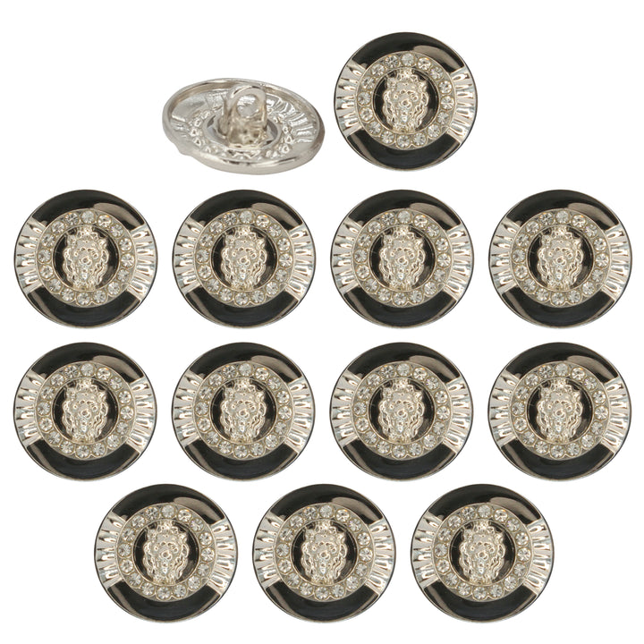 Lion Rhinestone Shirt Buttons