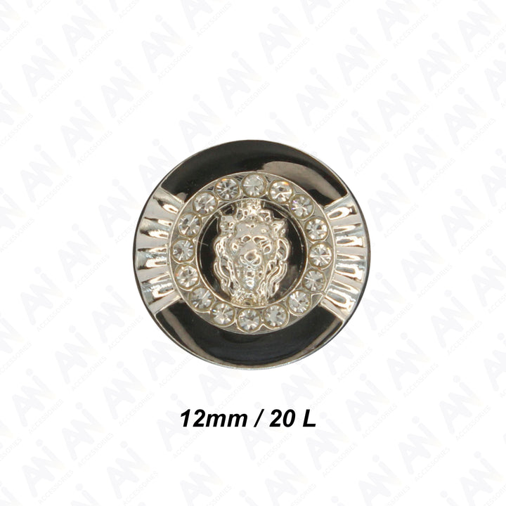 Lion Rhinestone Shirt Buttons