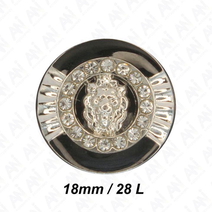 Lion Rhinestone Shirt Buttons