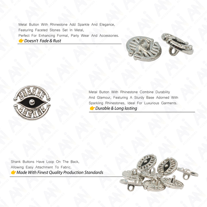 Blessing Evil Eye Design Button