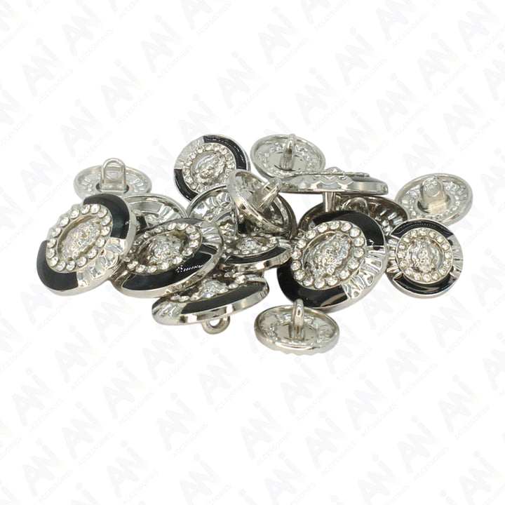 Lion Rhinestone Shirt Buttons