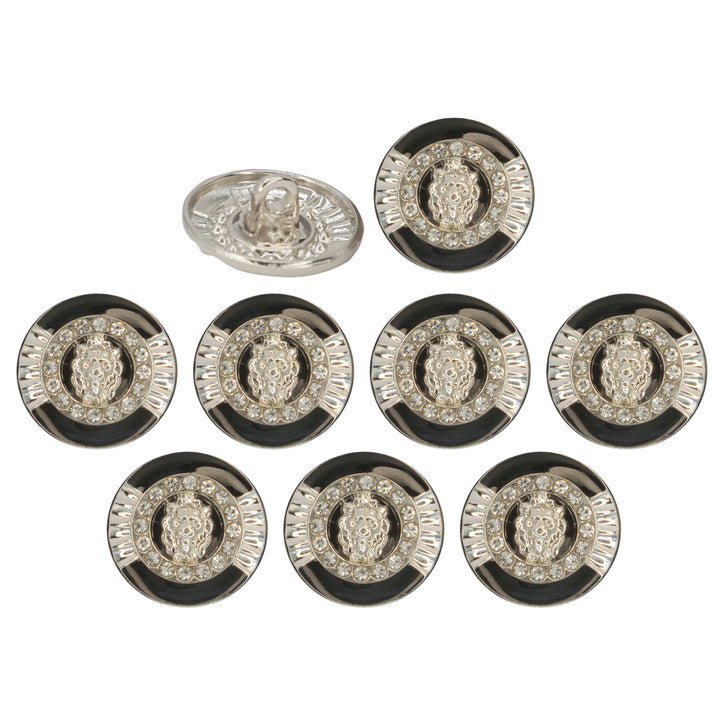 Lion Rhinestone Shirt Buttons