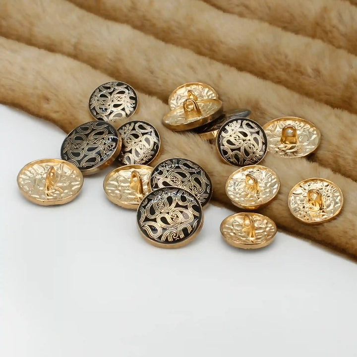 Paisley Metal Buttons