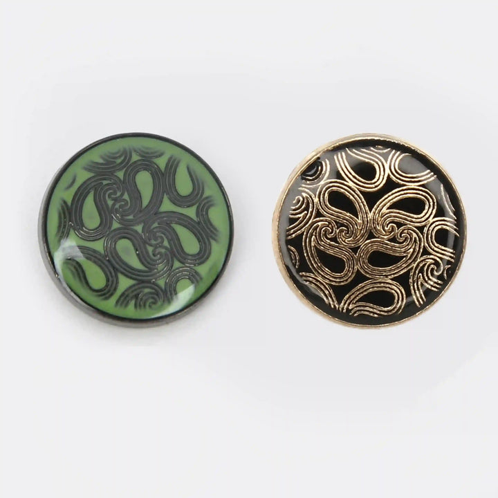 Paisley Metal Buttons