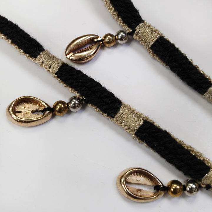 Dual tone tassel belt with cord