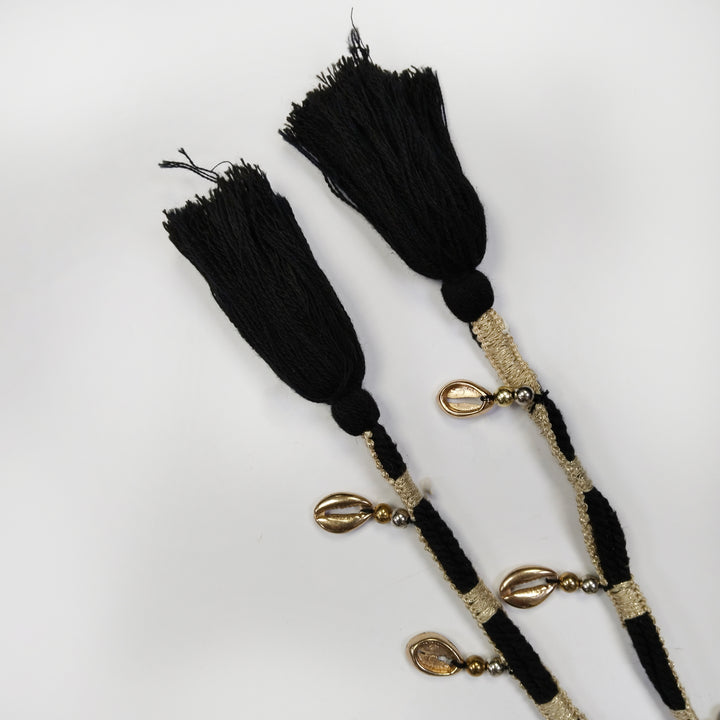 Dual tone tassel belt with cord
