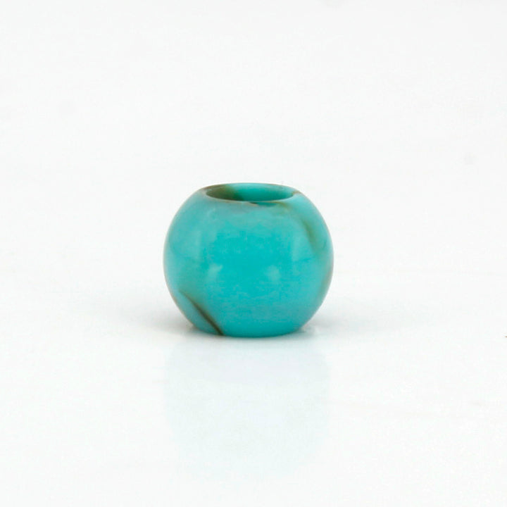Turquoise Marbled Barrel Beads