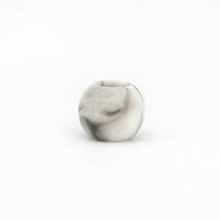 White Satvario marble Stone Resin beads