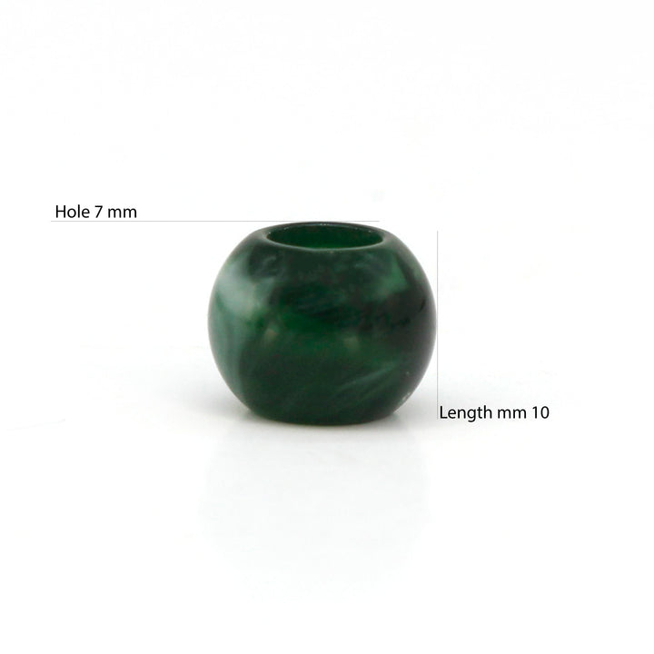 Textured Green Resin beads