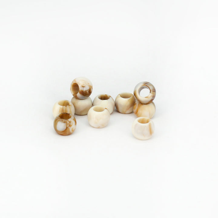 Off White Textured Marble Resin beads