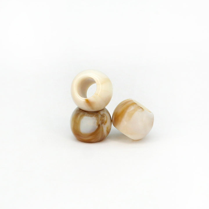 Off White Textured Marble Resin beads