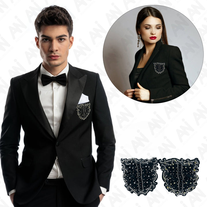 Intricate Intaglio Beaded Sew Patch