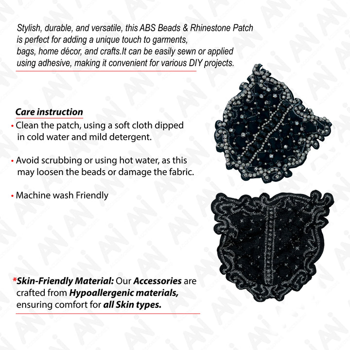 Intricate Intaglio Beaded Sew Patch