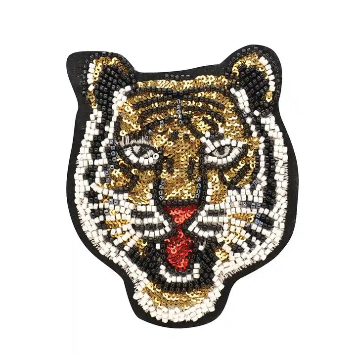 Big & Small size Tiger's Roar Beaded Sew Patch