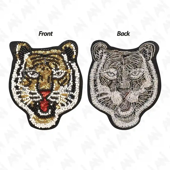 Big & Small size Tiger's Roar Beaded Sew Patch