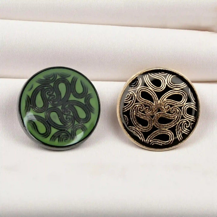 Paisley Metal Buttons
