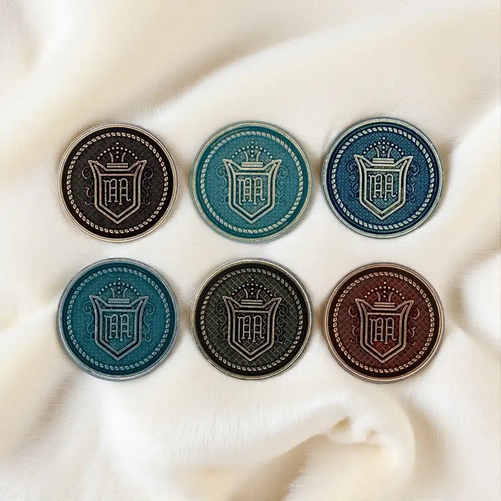 Baroque Engraved Metal Buttons
