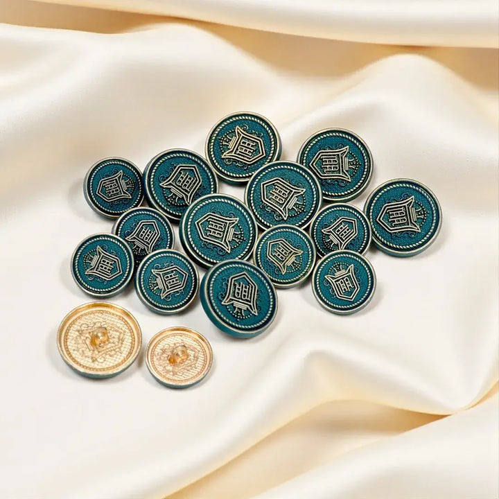Baroque Engraved Metal Buttons