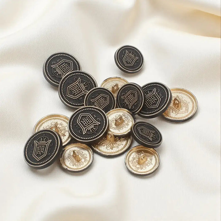 Baroque Engraved Metal Buttons