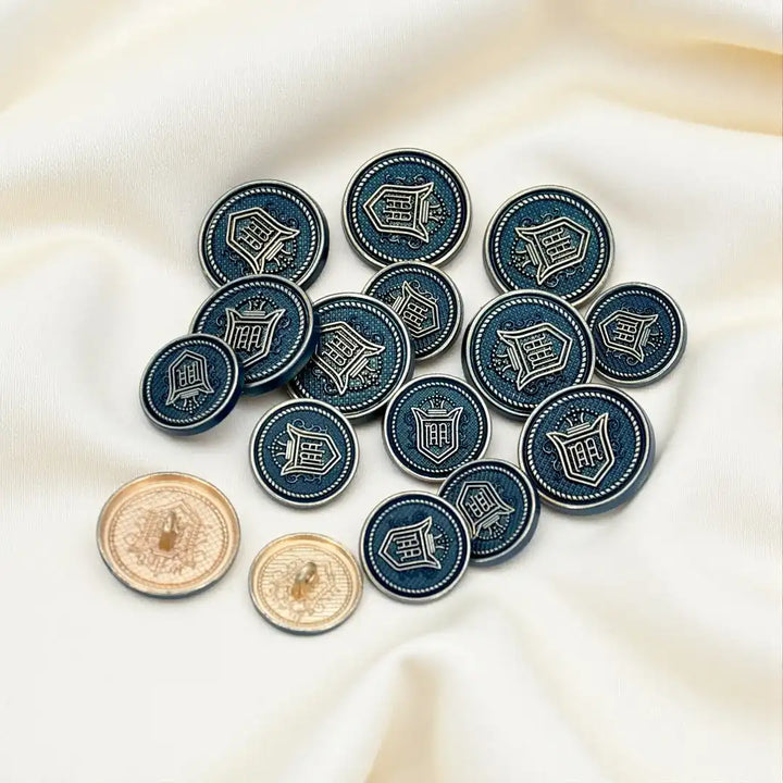 Baroque Engraved Metal Buttons