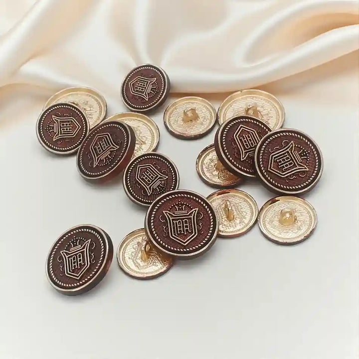 Baroque Engraved Metal Buttons
