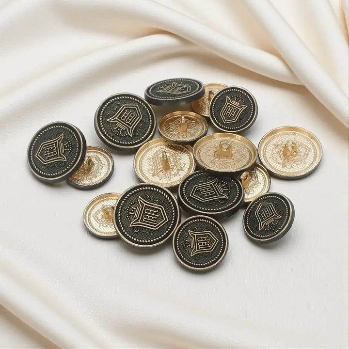 Baroque Engraved Metal Buttons