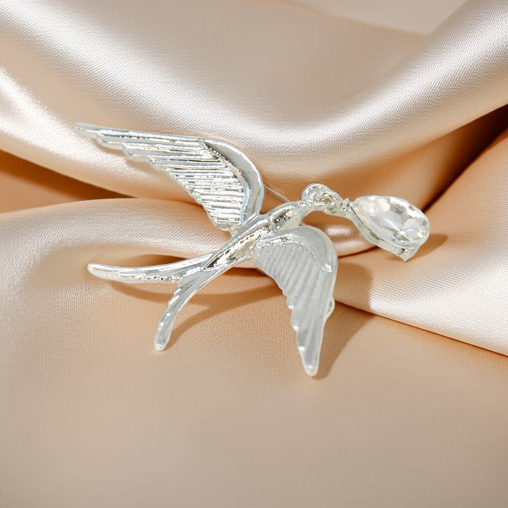 womens brooch - women brooches in crystal, rhinestone brooch showing in a plain white background.